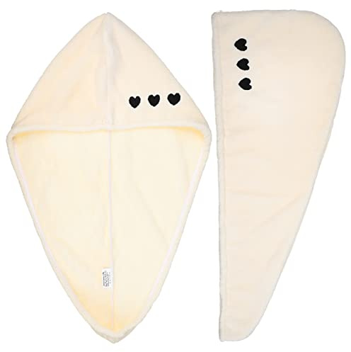 PACKOVE 2 Piezas Toalla Turbante Secado de Fleece Gorro Absorbente para Damas para Duchas Maquillaje y Cuidado Facial Cómodo y Suave con Botón