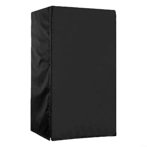 Housse de protection imperméable en tissu Oxford 210D pour réfrigérateur extérieur - Avec grille d'aération arrière - Plusieurs tailles disponibles - Noir - 92 x 77 x 183 cm