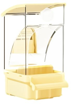 Distributeur de nourriture pour perroquets de grande capacité, amovible, facile à nettoyer, transparent, accessoire de cage pour animaux de compagnie, distributeur automatique de grande capacité