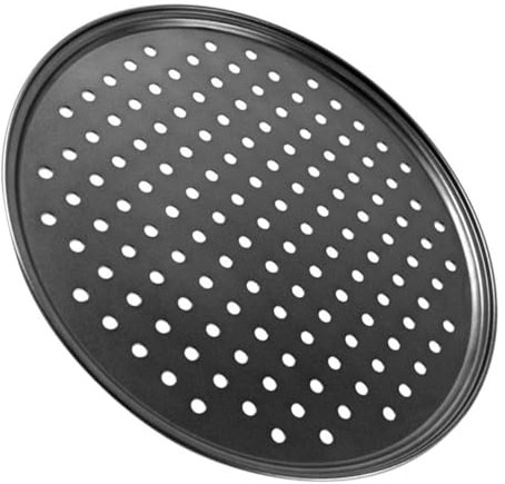 Cabilock Teglia Per Pizza Rotonda Fori Teglia Da Forno in Antiaderente Per Pizza Torte Panini e Altri Cibi Distribuzione Calore Uniforme