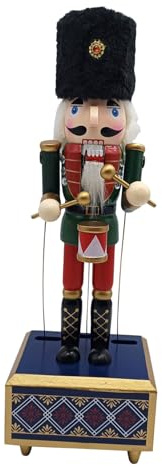 Cabilock Cascanueces De Madera Caja Musical De Cuerda Figura De Soldado Cascanueces para Fiestas Navideñas Decoración De Temporada