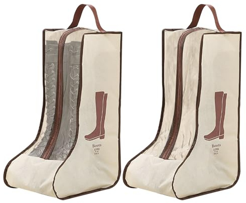 2 Set Welly Boot Bag, Boot Storage Bag, Walking Boot Bag,Portable Boots Protector Bag, Dust Proof Travel Shoe Bags with Handle Boots Organizer for Packing Travel and Daily Use(Tall)