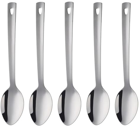 Buyer Star Servierlöffel Set aus Premium Edelstahl (33 cm) - Große Büfett-Löffel rostfrei & spülmaschinengeeignet für Bankett und Alltag (5, Silber)