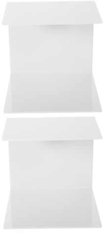 COLLBATH Lot de 2 Supports Blancs pour Extensions de Cils Organisateurs Ergonomiques et Portables en Plastique Adaptés Rangement et à la Présentation D’Outils pour Salon de Beauté
