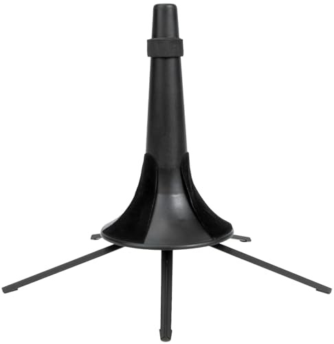 HONITANO Soporte Metálico para Trompeta Pequeño Base de 5 Patas y Almohadilla de Algodón Expositor Estable Portátil para Instrumentos Musicales Adecuado para Uso Interiores y Exteriores
