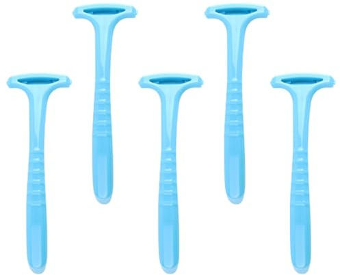 Amosfun Raschiatore per Calli Piedi 5 Pezzi Blu in Pp e Lame Affilate per Rimuovere Calli e Duroni Strumento Leggero per Pedicure Professionale e Uso Domestico