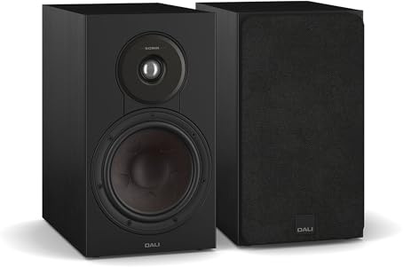DALI SONIK 3 Premium Passive Hi-Fi Bookshelf Speakers, 2-Way Design with 7″ Woofer & 1.1″ Soft Dome Tweeter, Black Ash (Pair)