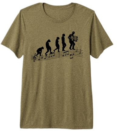 Accordéoniste Accordéon-Musicien Musique Evolution Accordéon T-Shirt Haut de Gamme