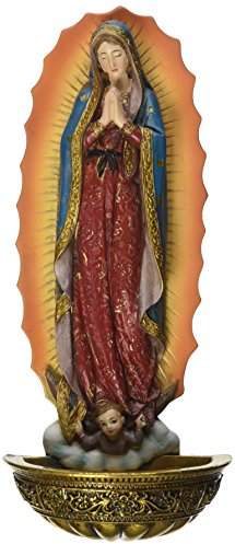 Joseph's Studio Heavenly Protectors by Roman Exclusive Our Lady of Guadalupe Holy Water Font Figurine, 7.5-Inch