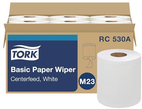 Tork Centerfeed Hand Towel White M23, One-at-a-time Dispensing, 6 x 530 Towels, RC530