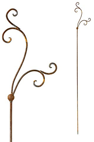 Rankgitter Stab Stecker Laternenstab Rankhilfe Orchidee Rankstab Rankgerüst Metall Eisen Rost Deko 160cm hoch