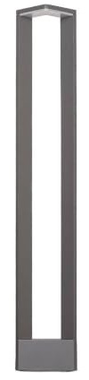 Lucande LED Außenleuchte Jeny (spritzwassergeschützt (Modern) in Schwarz aus Aluminium (1 flammig,) - Wegeleuchte Pollerleuchte Wegelampe Sockelleuchte