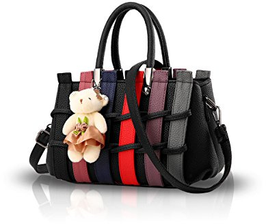 NICOLE & DORIS Handtaschen für Damen Umhängetaschen Henkeltaschen Damen Handtasche die neuesten Trends Spleiß Farbe