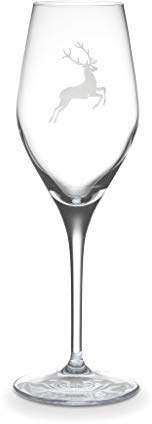 GMUNDNER CERAMIK - Bicchiere da spumante con cervo, capacità: 270 ml