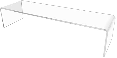 Acrylic Plinth Shelf Risers to Fit Cabinets Retail Shop Display (DS80) (Clear)