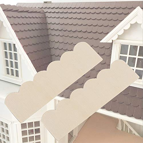 Puppenhaus-Dachziegel, Holzdekorations-Dachziegel 4,5 x 1,3 Zoll für Puppen für Puppenhäuser im Maßstab 1:12