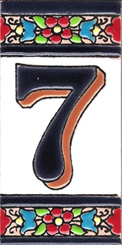 Numero civico esterno. Numeri civici esterni. Numero civico esterno moderno. Numero civico esterno ceramica. Nomi, indirizzi e segnaletica. Fatto a mano (Numero Sette 7)