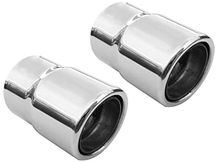 2x Embout Tuyau De Sortie Pot D'échappement 50mm Diamètre Intérieur Acier Inoxydable