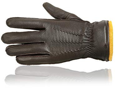 PEARLWOOD Herren Touchscreen Handschuhe MILES I aus Ziegen- und Schafleder I Braun Größe L