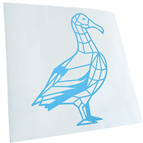 Kiwistar - Autocollant - Albatros en polygon - bleu clair - G24 - Pour voitures, vélos, véhicules, motos, cyclomoteurs, tuning, vitres arrière