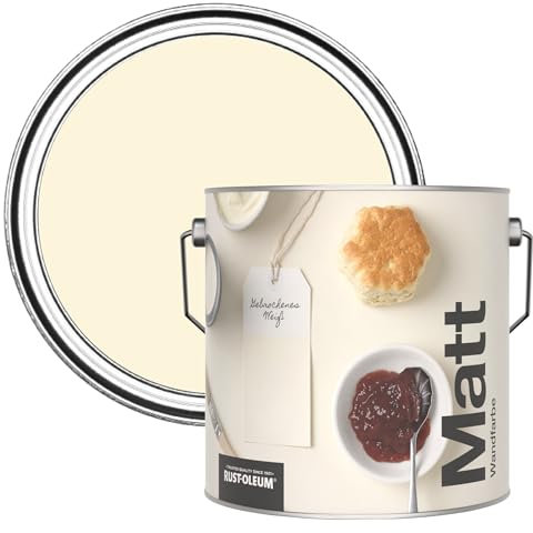 Rust-Oleum Colours Matt Emulsion Wall and Ceiling Paint - Clotted Cream 2.5L