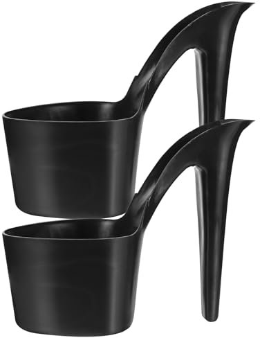 TEHAUX Plastic Succulent Planters Funny Planter 2pcs High Heel Shoe Shaped Plant Pot Small Succulent Pots Cactus Plant Pots Flower Pot for Home Office Desk Shelf Window Decor