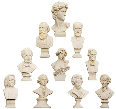 UOIENRT Griechische Büstenstatue und Skulpturen, Mini-griechische Mythologie-Figur, kleine griechische Mythologie-Dekoration, 10 Stück