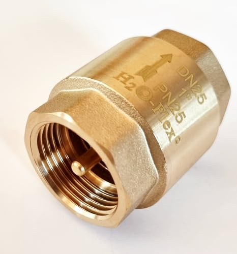 H2O-Flex® DN20 Rückschlagventil 3/4 komplett aus Messing, bis zu 90°C, 25bar kurze Baulänge