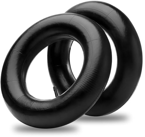 Lot de 2 chambres à air 3,50-8 avec valve droite TR-13, compatibles avec diverses tondeuses à gazon, brouettes, remorques de jardin, karts, voiturettes de golf et plus encore