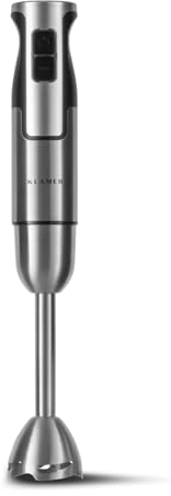 KLAMER Stabmixer 800 Watt (2023), 4 in 1 Pürierstab Edelstahl mit stufenloser Geschwindigkeit und Turbo-Funktion