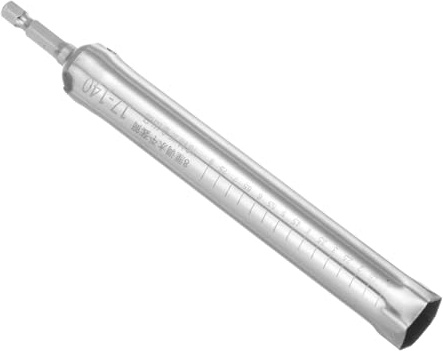 CoCud Douille Creuse, Taille de 17mm, Longueur de 140mm, Tige Hexagonale de 1/4, Douille à Écrou à Changement Rapide à Six Pans Profonds - (Applications : pour les Tiges Filetées)