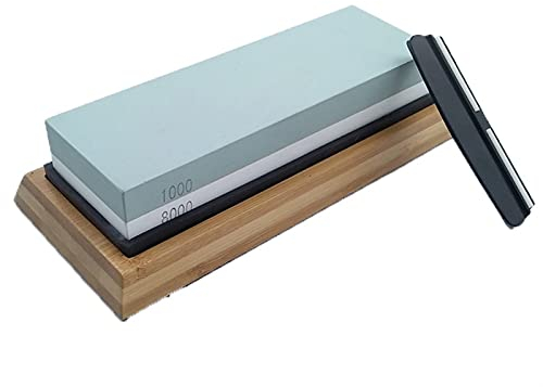 ISCBAFYX Set di Pietre per affilare a Doppia Faccia macinazione di Grana Pietra per affilare Professionale Ghiaia Affilacoltelli per Pietra ad Acqua (Colore : Grit 1000 8000 Set)
