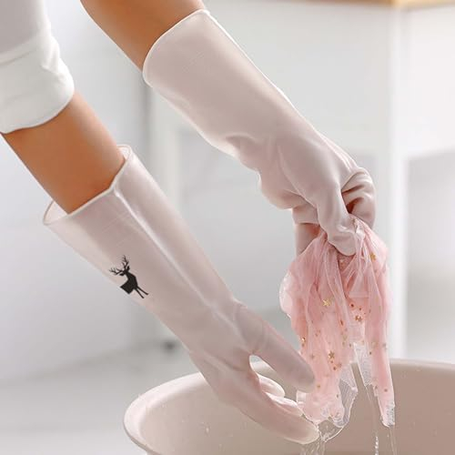 Fabater Spülmaschinenhandschuhe, Wasserfeste Haushalts-Küchenhandschuhe aus Gummi (L)