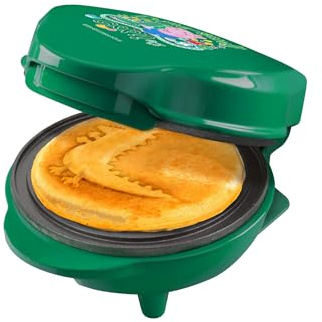 Peppa Wutz George Waffeleisen, Mini-Waffeleisen im einzigartigen George Wutz Design, für Kindergeburtstage, Ostern & Weihnachten, Waffelgröße: Ø 10cm, offizielles Lizenzprodukt, Farbe: Grün