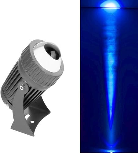 Luce A Fascio LED - Proiettori A Fascio Stretto Da 10 W, RGB Con Faretto Rotante Con Telecomando, Faretti Per Illuminazione Remota Impermeabili IP67, Luci Con Angolo Del Fascio Regolabile(Blue,12v)