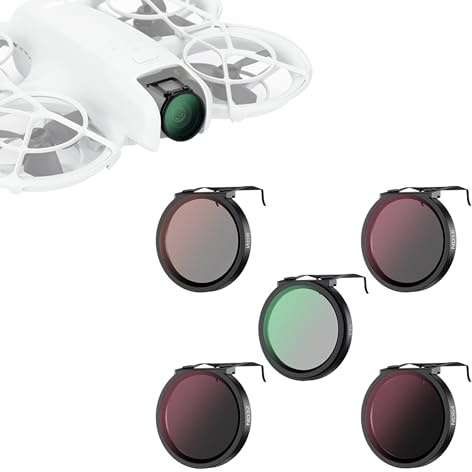 JJC ND CPL Filter Kit Compatible with DJI NEO, 5 Pack ND8 ND16 ND32 ND64 Neutral Density Fixed Filters Circular Polarizer, Multi Coated Ultra Light Portable ND Filter NEO Drone Accessories