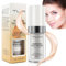 1 Pack Flawless Colour Changing Warm Skin Tone Foundation,Naturally Blends Moisturizing Foundation Makeup,Long Lasting Waterproof Poreless Liquid Cover Concealer SPF 15 for Face Makeup