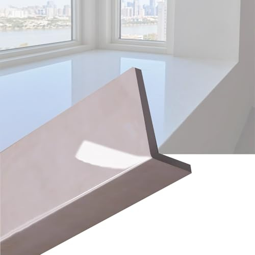 XILYZMO Davanzali Interni su Misura PVC, PVC Marmo Paraschizzi, Tagliabile Finestra Protezione Davanzale da, Facile Installare Personalizzabile Balcone Piastra Protezione(B-Type,100/W17)