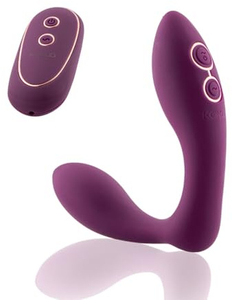 Kokoö Estimulador Prostático y Masajeador Anal con Mando Greta | 7 Modos de Vibración + 3 Velocidades | Silicona Médica Ergonómica, Recargable USB, Impermeable y Silencioso (Fucsia)