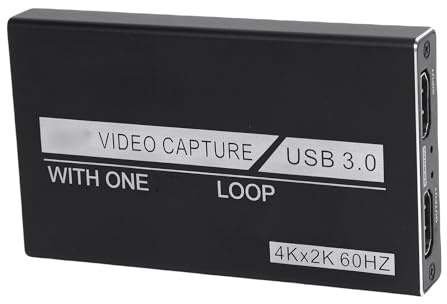 Cuifati Scheda di Acquisizione Video 4K per Streaming da 4K 60Hz a USB 3.0 Game Card con Loop Out 1080p Yuy2 RGB24 per Switch Steam Deck OB