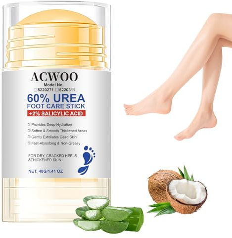 ACWOO Crème à l'Urée 60%, 40g Crème Pieds Réparatrice Hydratante, Crème pour les Pieds Secs et Fissurés, creme crevasse pour Les Pieds a L'urée, pour Pieds Très Sècs, Abîmés