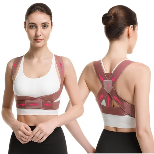 Rückenstützgürtel, Rücken Geradehalter, Haltungskorrektur Rücken Damen Herren, Rückenstützgürtel, Verstellbare Atmungsaktive Posture Corrector, Schulterbandage, für Haltungskorrektur