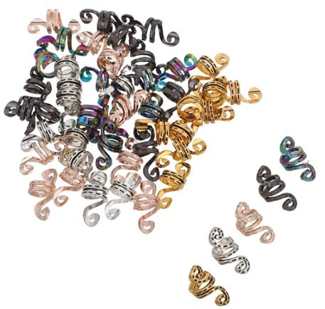 VALICLUD 50pezzi Accessori per Fermagli per Trecce Decorazioni in Metallo per Trecce e Dreadlock per Gioielli per Capelli Treccia