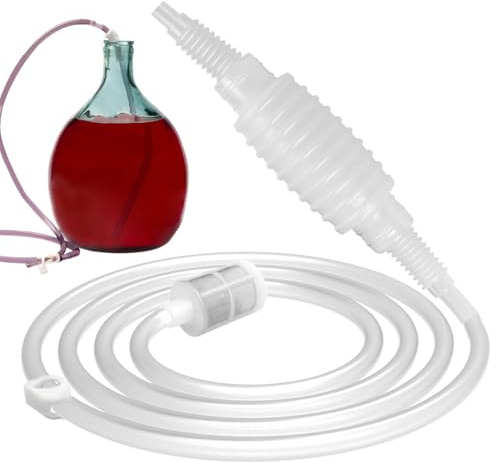 EUZOIX Brew Manguera De Sifón Cerveza Vino Sifón Filtro Vino Cerveza Elaboración De Herramientas Mit Handpumpe, Aspiradora Sifonador 1.6M