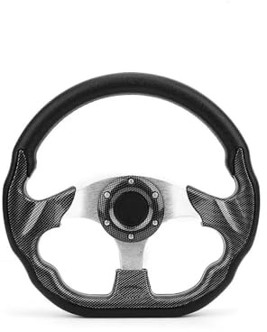 Sportlenkrad 320 mm Universal-Auto-Lenkrad, Carbon-Faser-Stil, Racing Drift mit Hupenknopf