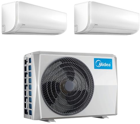 Climatizzatore Midea Dual Split 9000+9000 BTU R32 Wi-Fi A++ Inverter M2OH-14HFN8-Q + 2x MSAGBU-09HRFN8