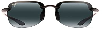 Maui Jim Sandy Beach Randlose Sonnenbrille, Glänzender schwarzer Rahmen/neutrale graue Gläser, Einheitsgröße