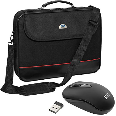 PEDEA laptop bag Trendline bag for notebooks with screens up to 13.3 inches (33.8 cm); shoulder bag with shoulder strap incl. wireless mouse, black