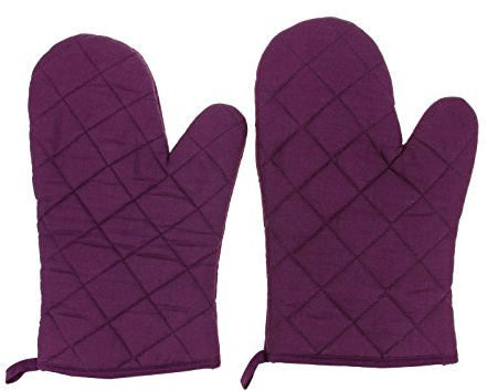 Lifeyz 1 Paar Backen Handschuhe Thick Hitzebeständiges Isolierung Wärme Proof Topflappen Handschuh Baumwolle Ofen handschuh Küche Ofen handschuhe (lila)