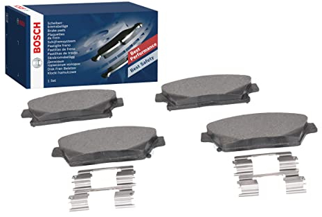 Bosch BP1356 - Plaquettes de Frein Avant pour Voiture - Qualité Bosch - Réduction du Bruit et de la Poussière - Certifié ECE-R90 - Sans Cuivre - Jeu de 4 Plaquettes - Avec Accessoires